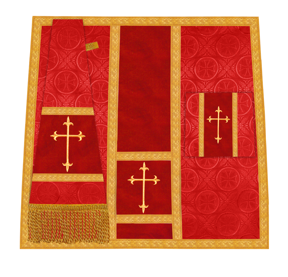 Church Altar Cloth with Embroidered PAX and Cross