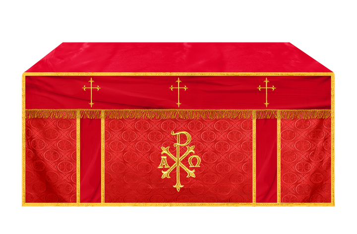Church Altar Cloth with Embroidered PAX and Cross