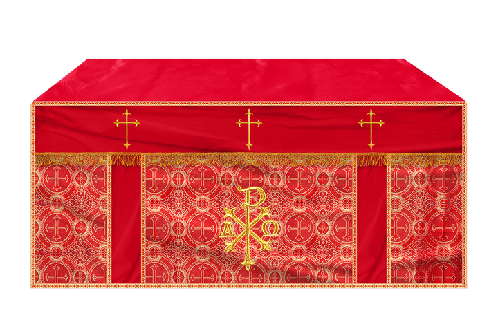 Altar Cloth with Spiritual Cross with Trims