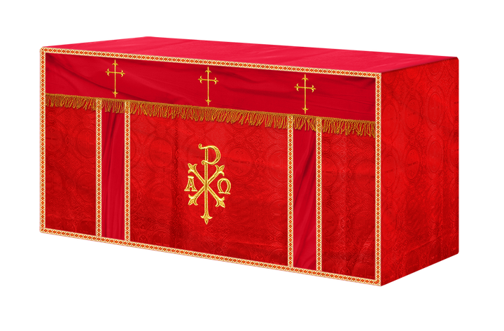 Altar Cloth with Spiritual Cross with Trims