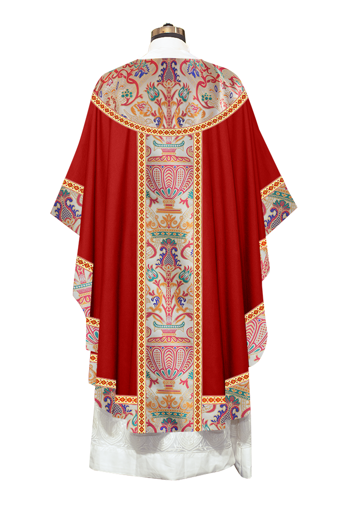 Tapestry Gothic Chasuble Adorned With Braids and Trims