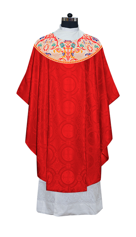 Tapestry Chasuble with Detailed Braids and Trims