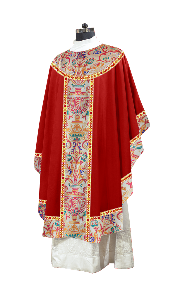 Tapestry Gothic Chasuble Adorned With Braids and Trims