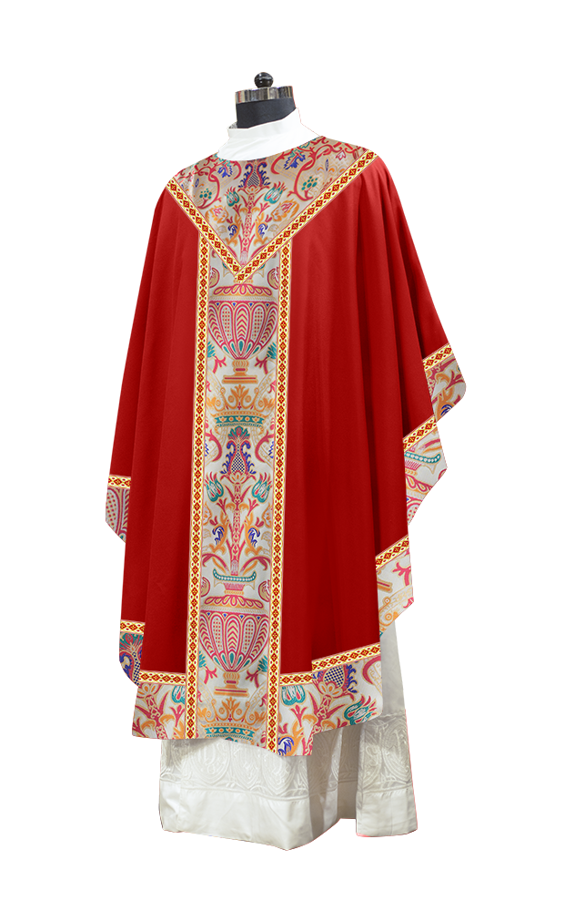 Tapestry Gothic Chasuble Adorned With Braids and Trims