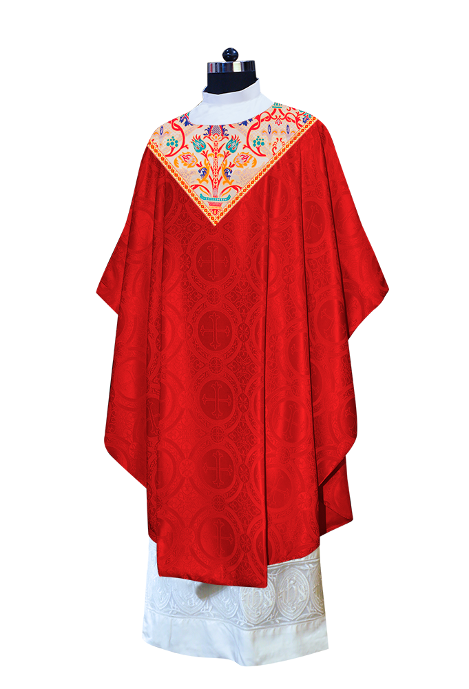 Tapestry Chasuble with Detailed Braids and Trims