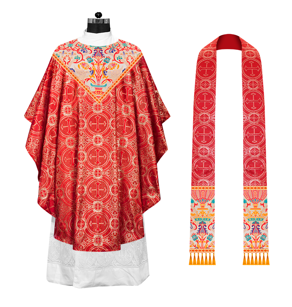 Tapestry Chasuble with Detailed Braids and Trims