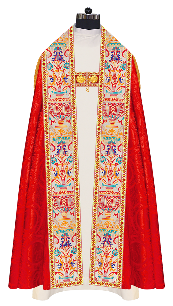 Coronation Tapestry Roman Cope Vestment with Trims