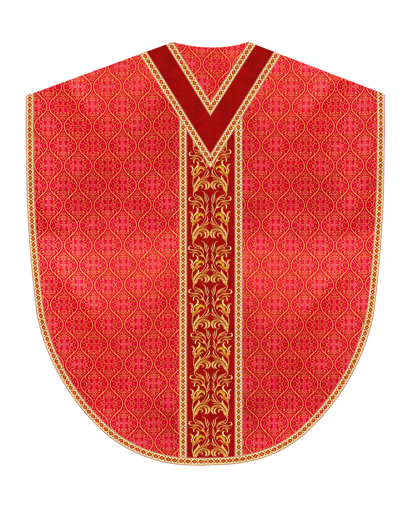 Liturgical Borromean Chasuble With Detailed Embroidery and Trims