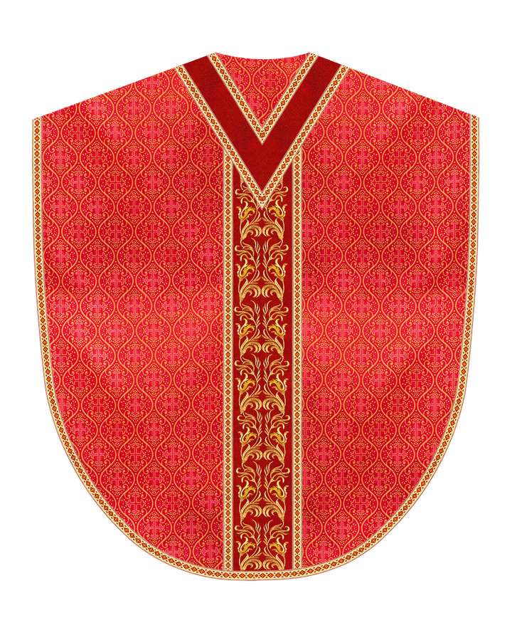 Liturgical Borromean Chasuble With Detailed Embroidery and Trims