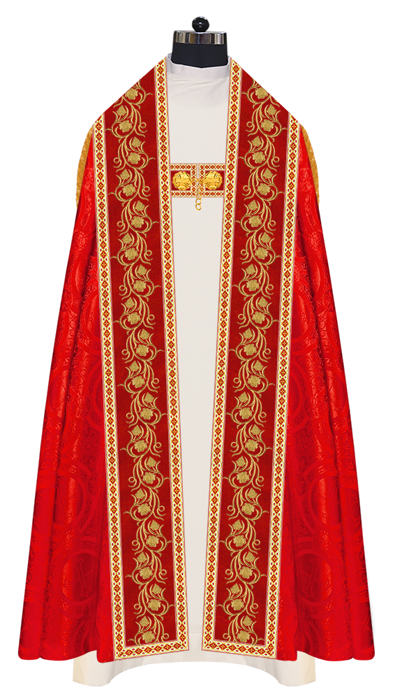 Roman Cope Vestment with Grapes Embroidered trims