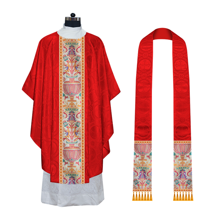 Coronation Tapestry Chasuble Braided with Trims