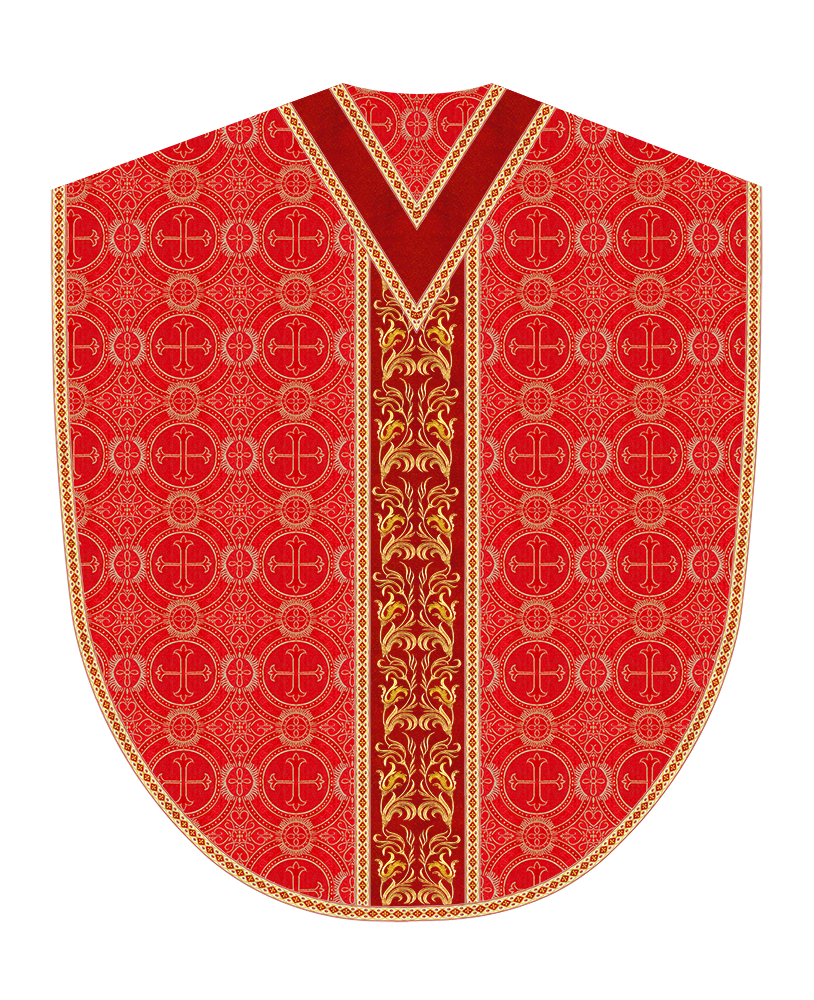 Liturgical Borromean Chasuble With Detailed Embroidery and Trims