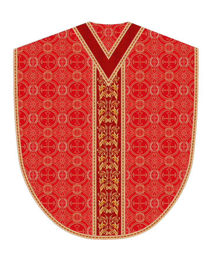 Liturgical Borromean Chasuble With Detailed Embroidery and Trims