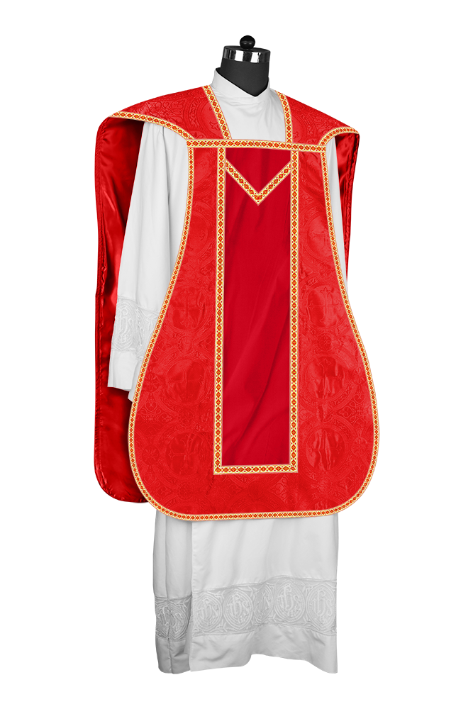 Roman chasuble with Motif and Trims