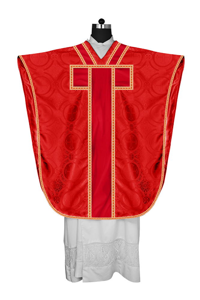 Casulla borromea adornada con trenzas tejidas 