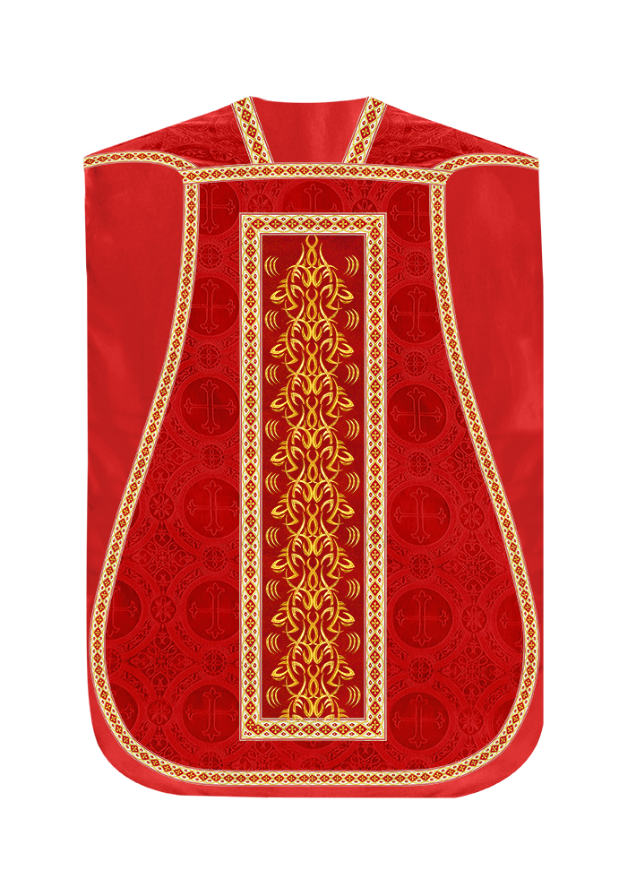 Roman Fiddleback Chasuble With Enhanced Embroidery  & trims