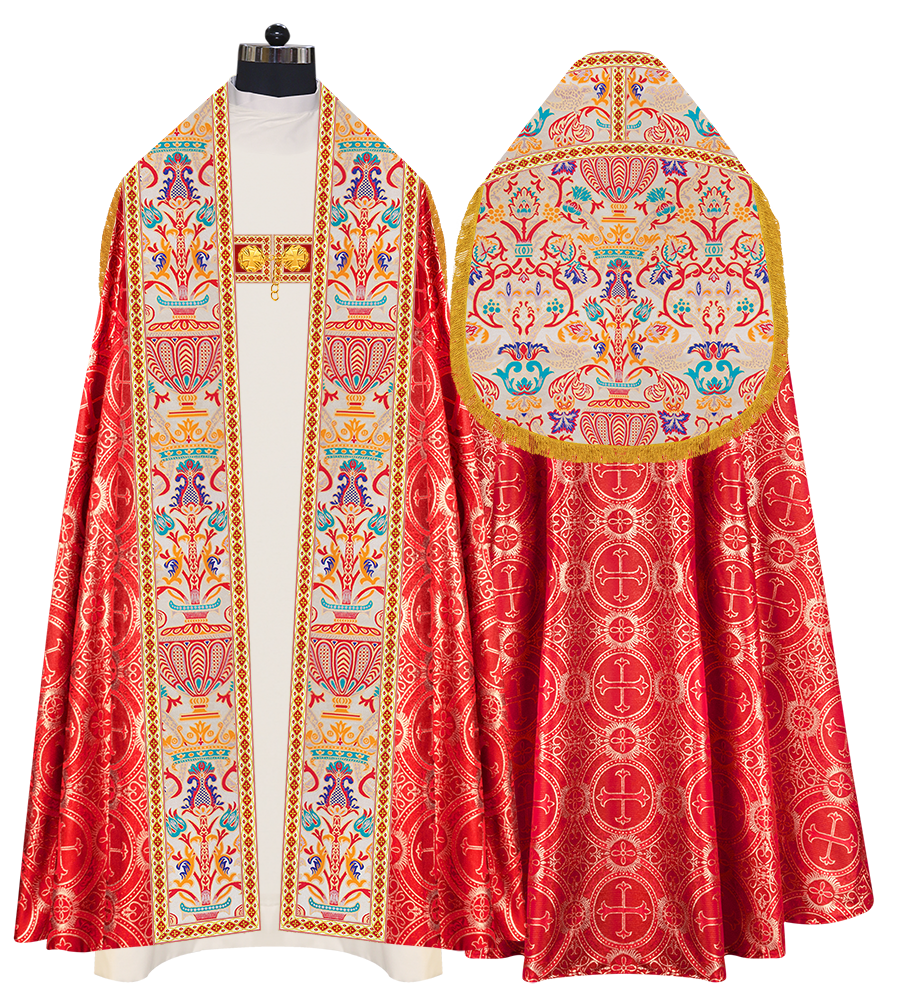 Coronation Tapestry Roman Cope Vestment with Trims