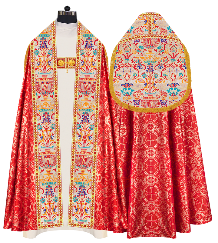 Coronation Tapestry Roman Cope Vestment with Trims