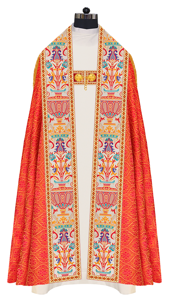 Coronation Tapestry Roman Cope Vestment with Trims