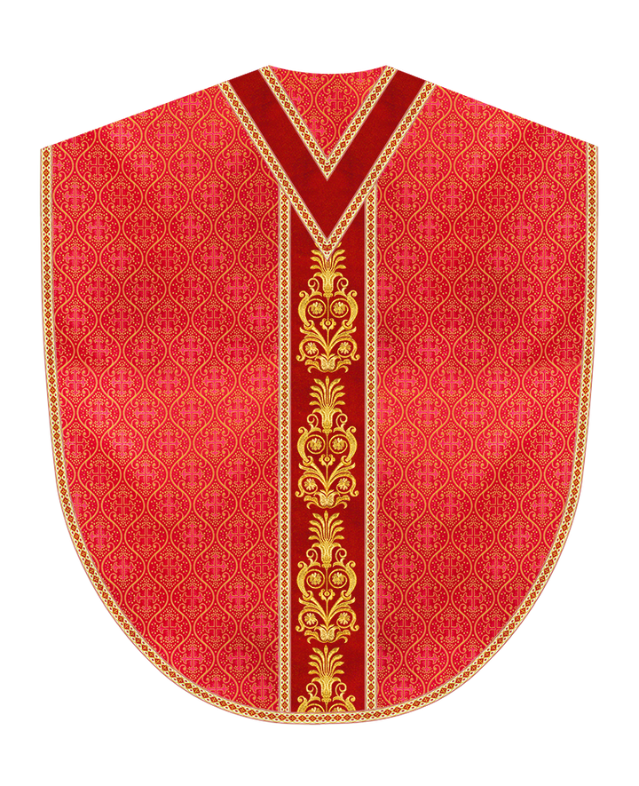 Borromean Chasuble Vestment With Detailed Braids and Trims