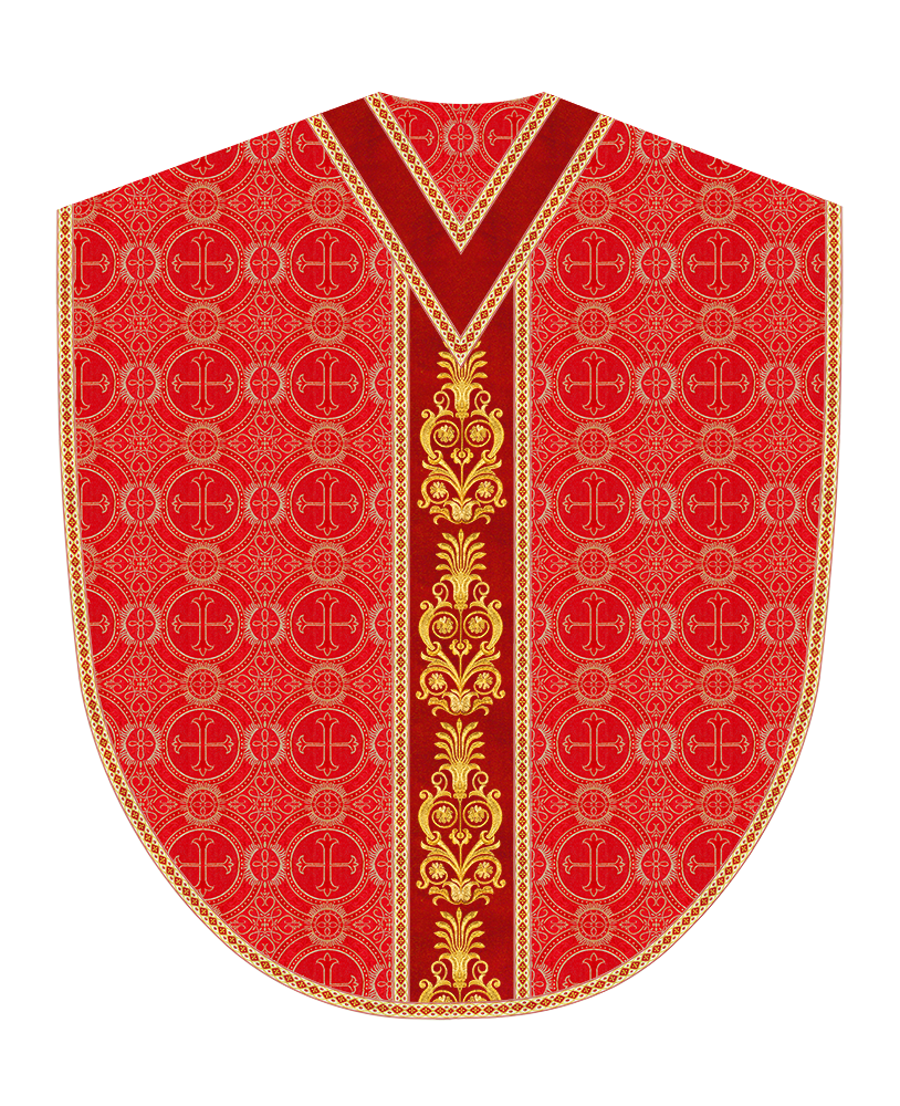 Borromean Chasuble Vestment With Detailed Braids and Trims