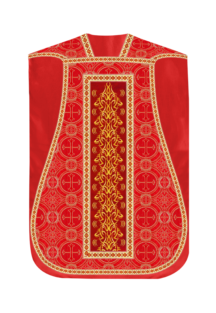 Roman Fiddleback Chasuble With Enhanced Embroidery  & trims