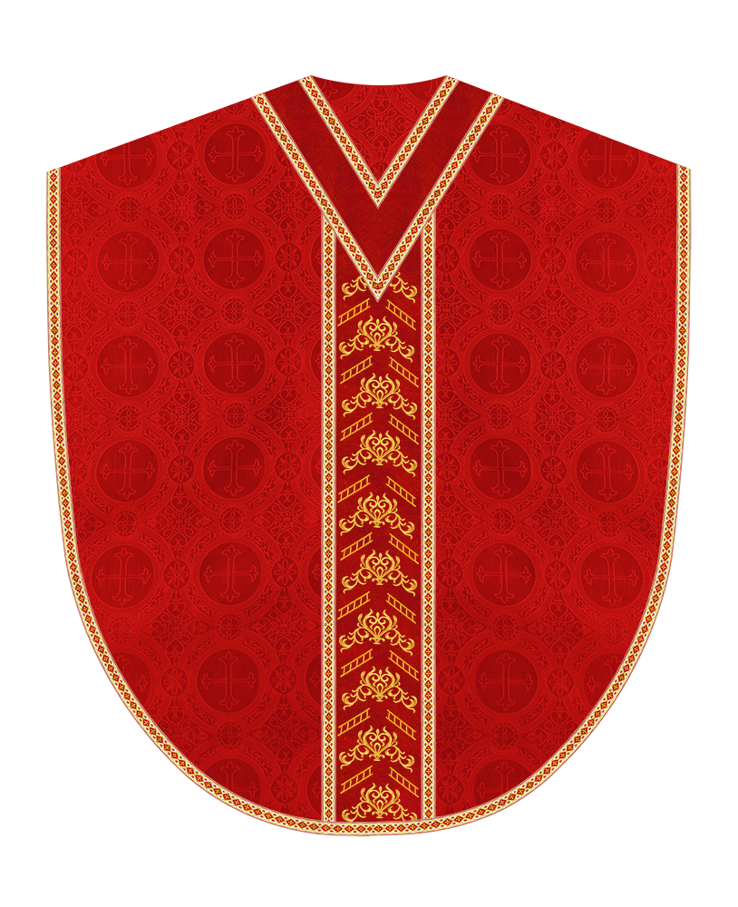 Borromean Chasuble Vestment Adorned With Colour Braids and Trims