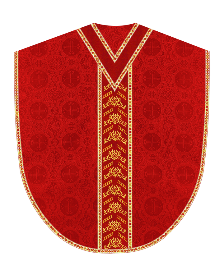 Borromean Chasuble Vestment Adorned With Colour Braids and Trims