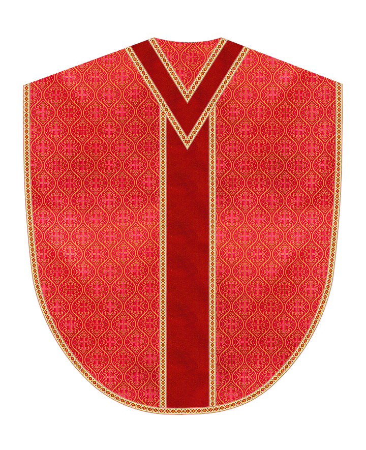 Borromean Chasuble Vestment Adorned With Woven Braids