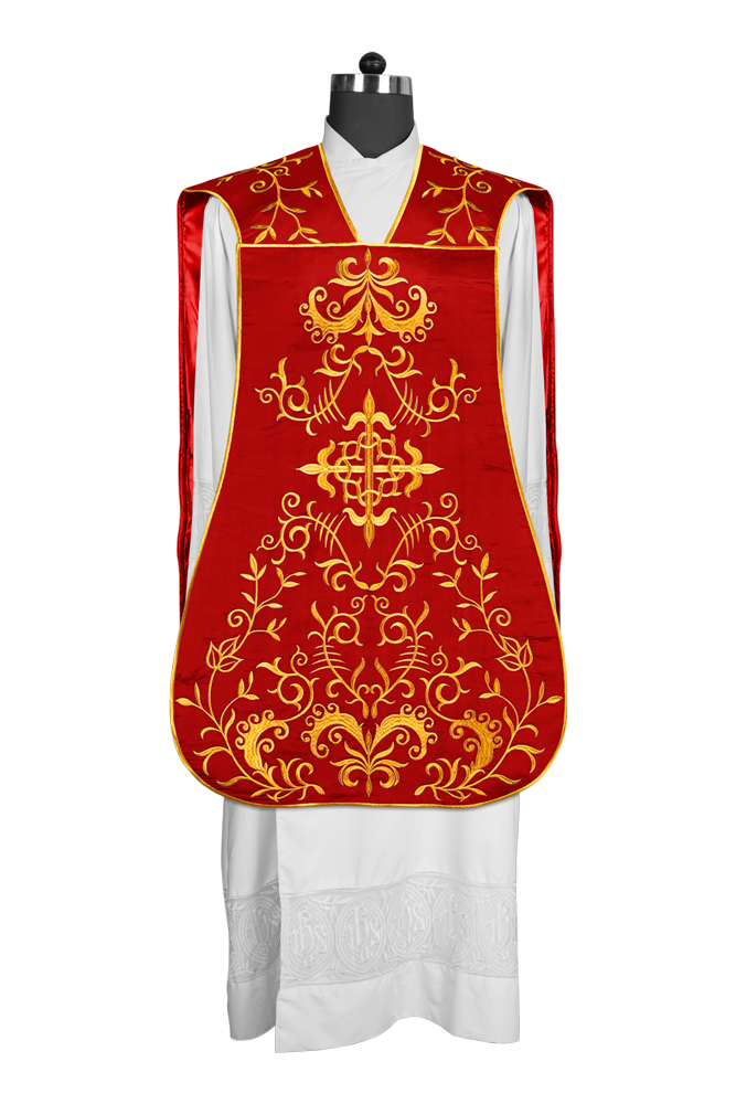 Casulla romana con bordados adornados 