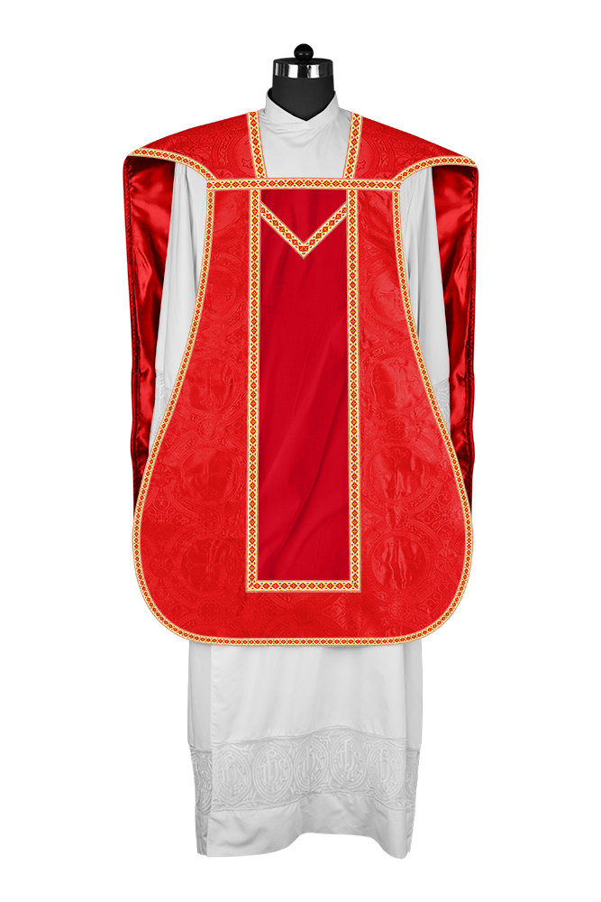 Roman chasuble with Motif and Trims