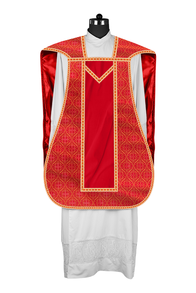 Roman chasuble with Motif and Trims