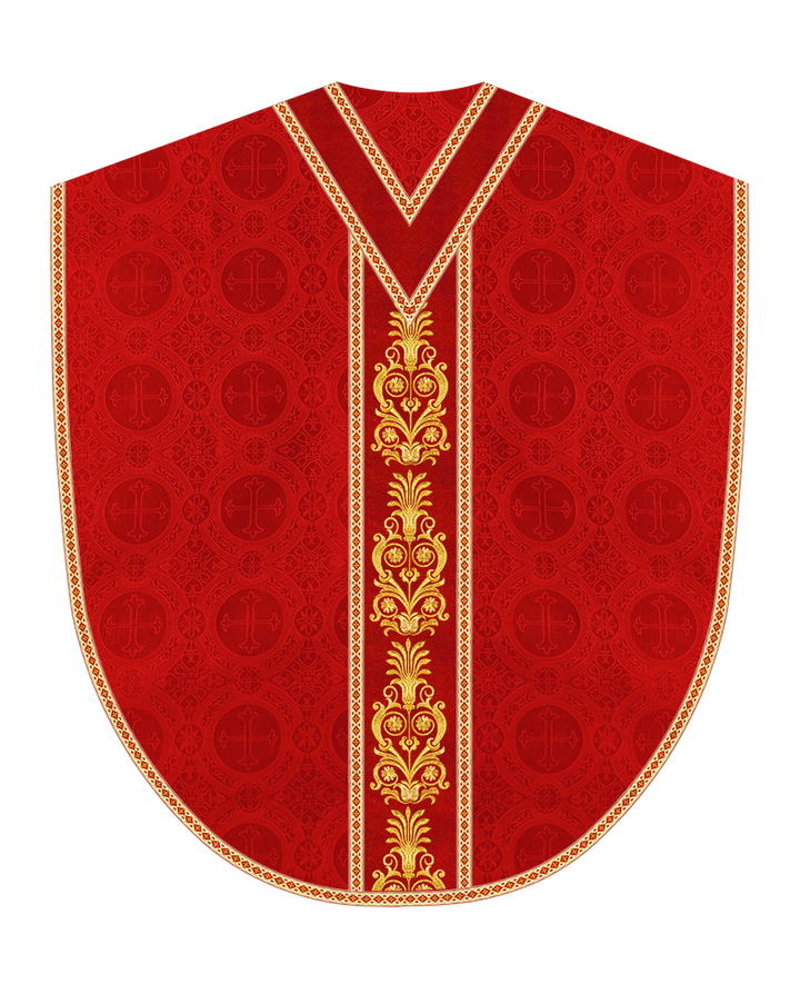 Borromean Chasuble Vestment With Detailed Braids and Trims