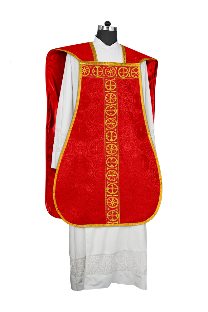 Casulla romana con orfebrería adornada 