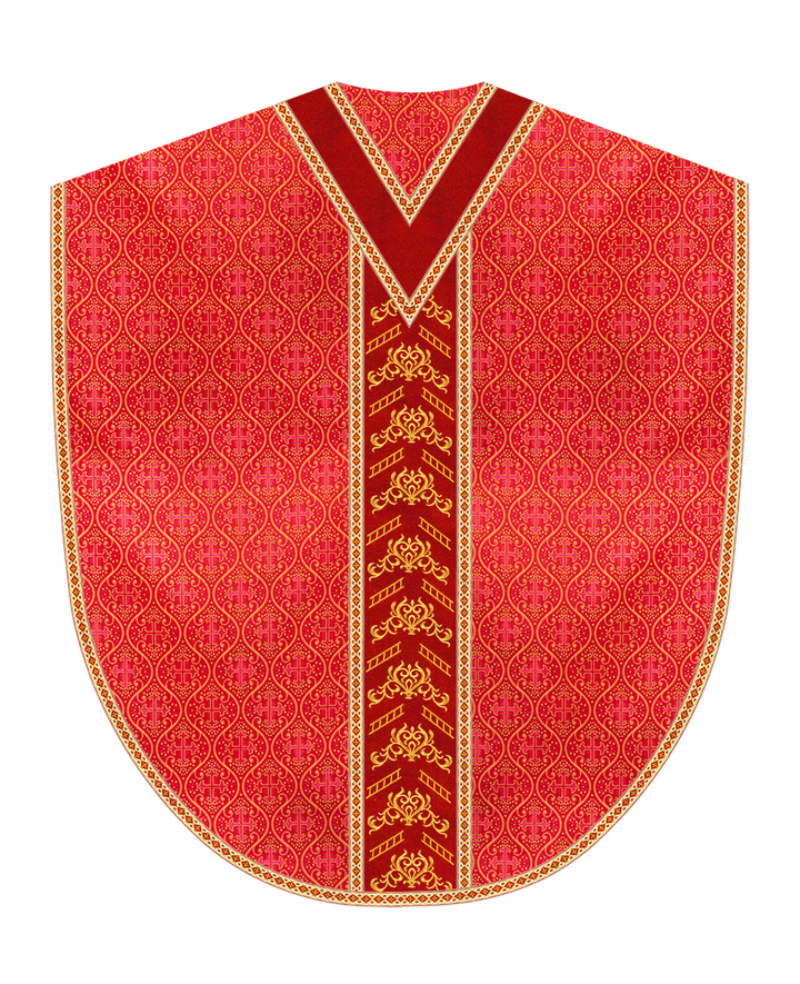 Borromean Chasuble Vestment Adorned With Colour Braids and Trims