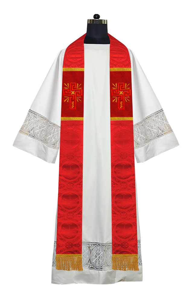 Glory Cross Embroidered Clergy Stole