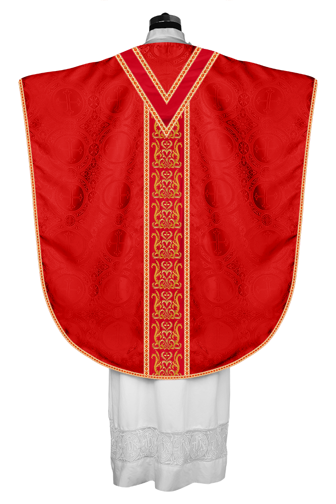 Borromean Chasuble Vestment Enhanced With  Motifs and Trims