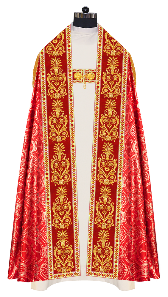 Embroidered Roman Cope with Adorned Spiritual Motif