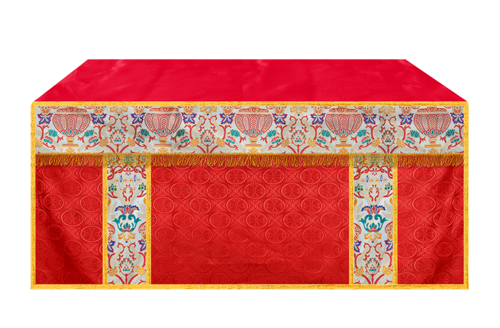 Tapestry Altar Cloth with Woven Braids and trims