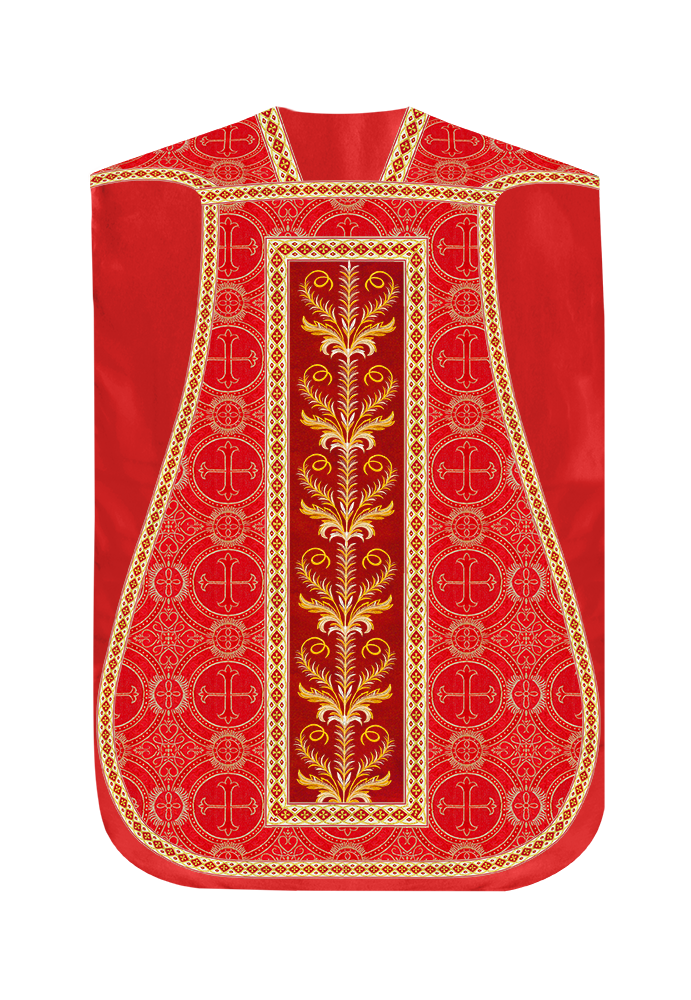 Roman Chasuble Vestment With Detailed Orphrey