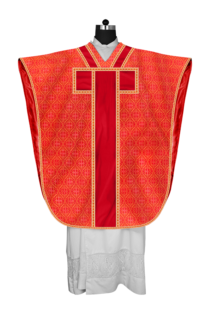 Casulla borromea adornada con trenzas tejidas 