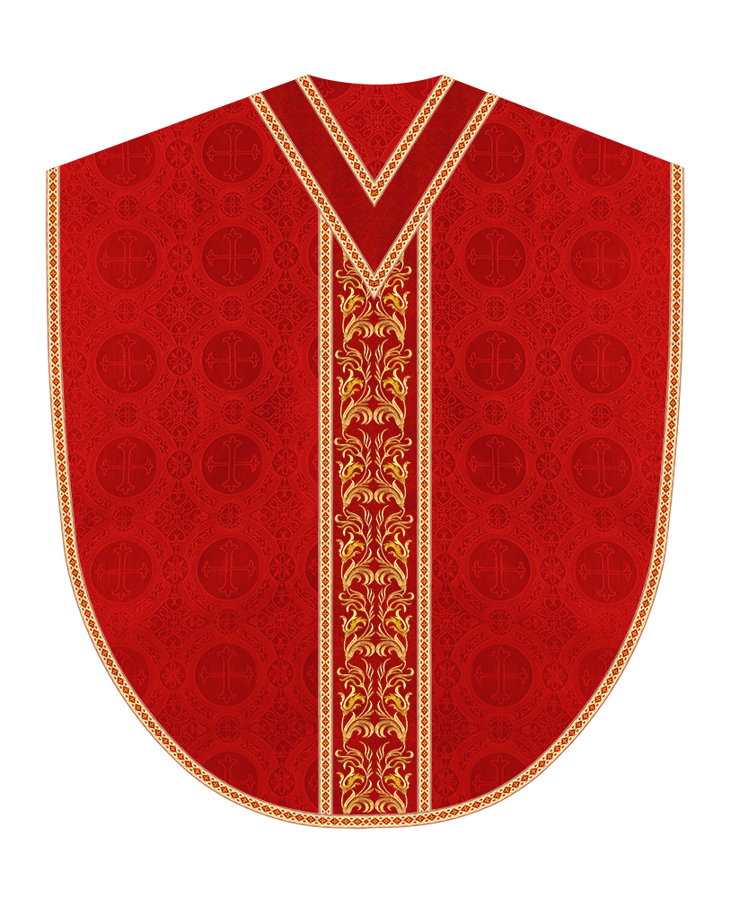 Liturgical Borromean Chasuble With Detailed Embroidery and Trims