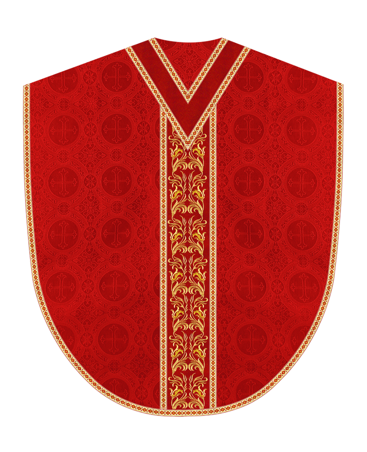 Liturgical Borromean Chasuble With Detailed Embroidery and Trims