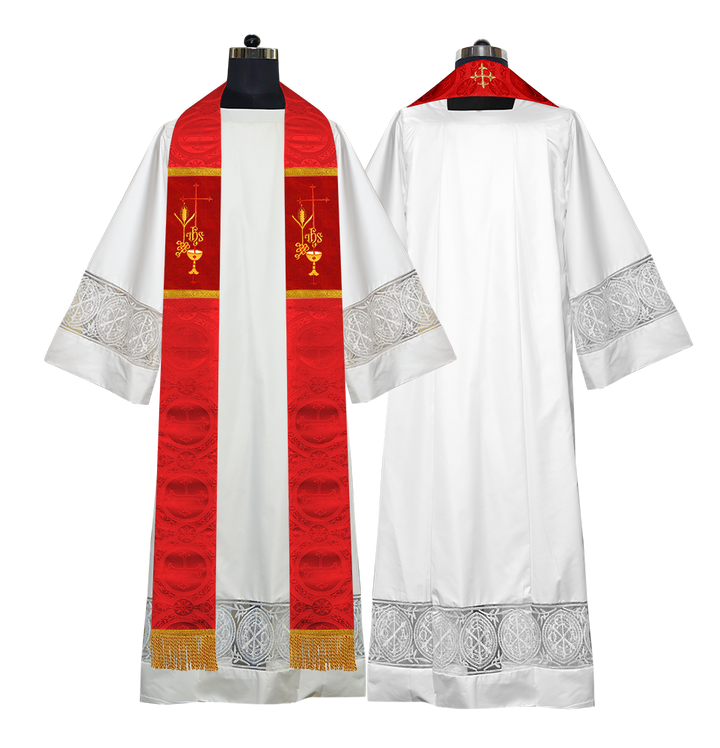 Emmer with IHS Embroidered Priest Stole