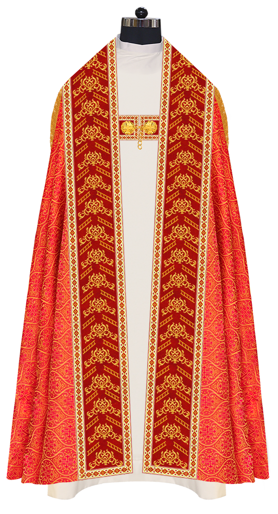 Elegant Roman Cope Vestment with Ornate Embroidery