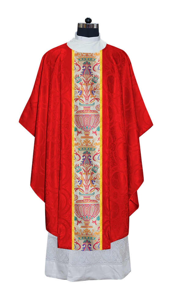 Coronation Tapestry Chasuble Braided with Trims
