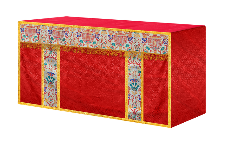 Tapestry Altar Cloth with Woven Braids and trims