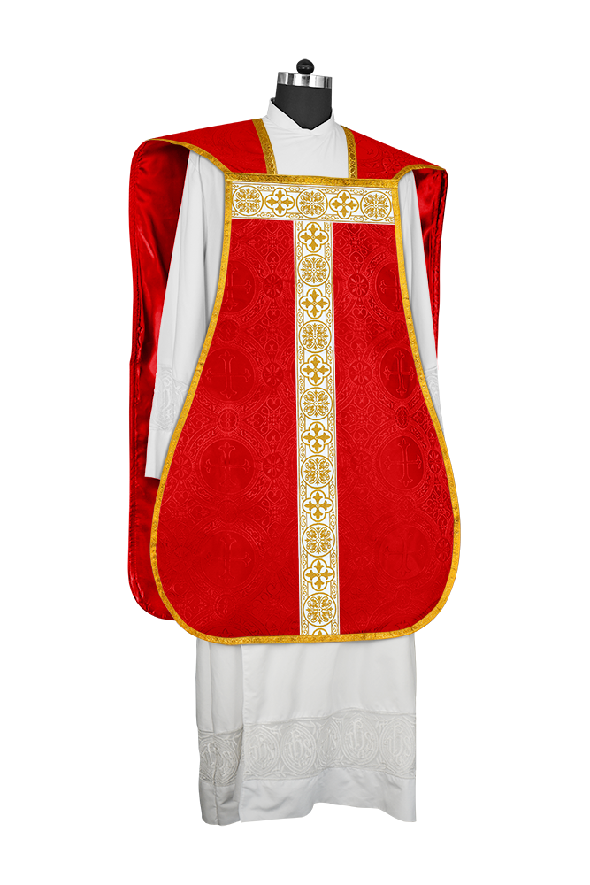 Casulla católica romana con motivo espiritual 