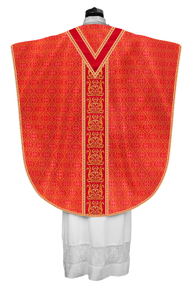 Borromean Chasuble Vestment Enhanced With  Motifs and Trims