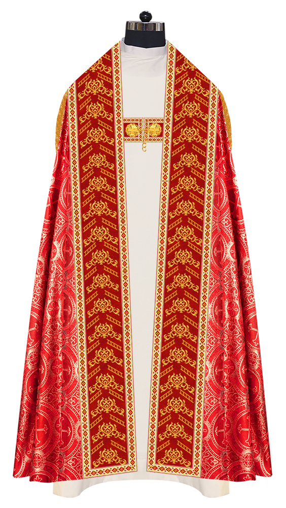 Elegant Roman Cope Vestment with Ornate Embroidery